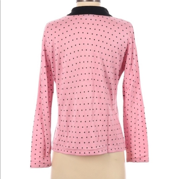 RQT Cardigan Pink Black Polka Dot Vintage Small - Picture 5 of 6